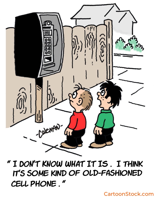 telephone cartoon,
pay phone, communications , antiques, kids, children
