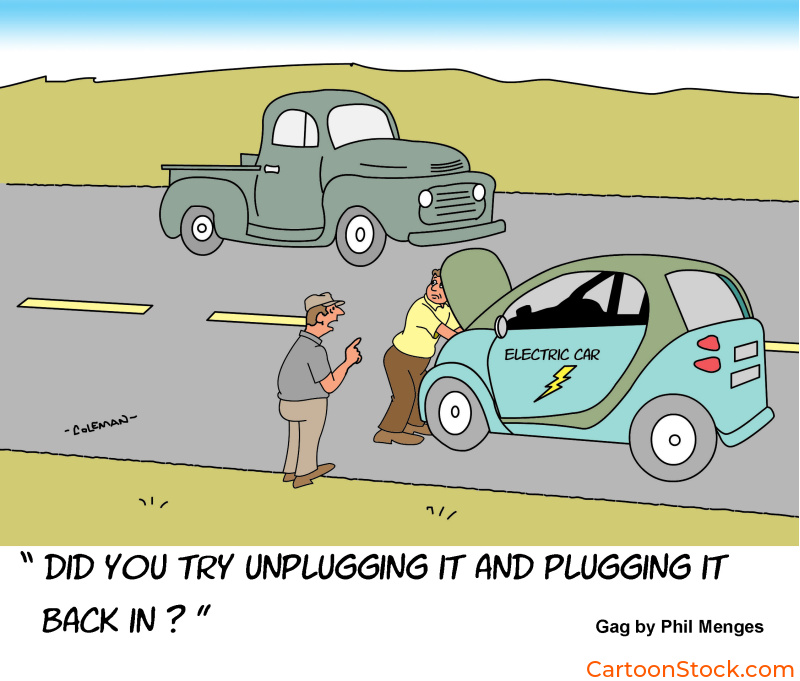 automotive cartoon, electric car cartoon, hybrid auto cartoon, automobiles, cars, rebooting cartoon